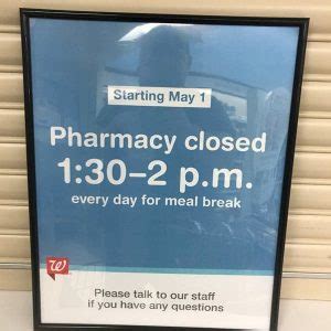 does walgreens pharmacy close for lunch|More.